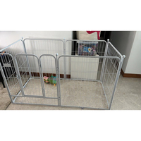 Panneaux de clôture pour chien 8 pièces, enclos extérieur transparent pour grands chiens, cadre en métal galvanisé, accessoires écologiques, modélisation 3D