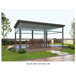 Pergola bioclimatique motorisée avec toit en verre, lames en aluminium, design moderne, pliante, étanche, revêtement fluorocarboné, pavillon - Product Image 3