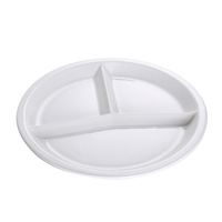 Assiettes de table en porcelaine, 100 pièces, 3 compartiments, assiettes à dîner pour les restaurants et les hôtels