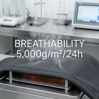 Softshell haute performance, écologique, 3 couches, tissé, imperméable, coupe-vent, thermique, poids moyen, nylon et élasthanne