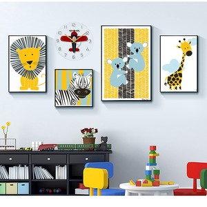 Dibujos animados lindo jirafa <span class=keywords><strong>Koala</strong></span> y León Animal foto impresión lienzo pared arte para niños decoración de la habitación del bebé - Product Image 2