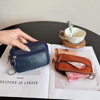 Dompet Kulit Wanita Grosir, Dompet Tanpa Lipatan dari Kulit Sapi dengan Ritsleting Ganda dan Banyak Kompartemen Penyimpanan, Tas Tangan
