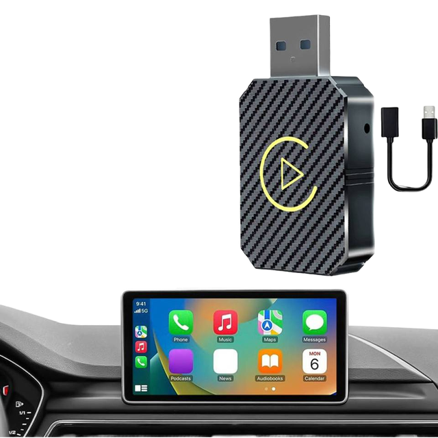 2024 NEW USB CarPlay Android Auto Adapter WiFi BT 2in1 Smart Dongle Plug Play Mini Box Fast Connect Universal Fit Portable