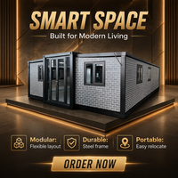 37 m² Villa de vacances, maisons mobiles, bureaux préfabriqués, maison modulaire écologique de 20 pieds avec structure en acier galvanisé et isolation EPS