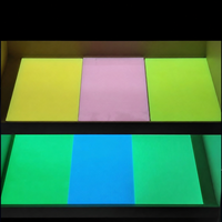 Plaque acrylique fluorescente PMMA de 3 mm, coulée, phosphorescente, gravable au laser, découpe personnalisée pour l'art, la signalétique, l'artisanat, les porte-clés