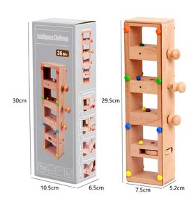 Juguete de madera clásico para estimular la mente, juego de cuentas coloridas que caen, juegos de mesa portátiles de viaje, juguetes de regalo - Product Image 1