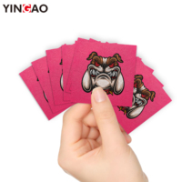 Etiqueta Adhesiva de PVC con Logotipo UV Personalizado, Impresión UV, Diseño de Dibujos Animados, Efecto Esmerilado, Resistente al Agua, Adhesivo con Diseño de Perro, Etiquetas Troqueladas Personalizadas