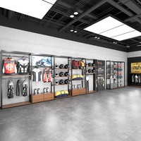 Meubles de présentation pour accessoires de moto personnalisés, présentoir pour équipement de protection de moto