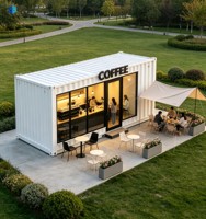 Café en conteneur maritime préfabriqué de 10/20 pieds, café modulaire portable en conteneur, design moderne pour usage extérieur, parc, villa, commerce de détail