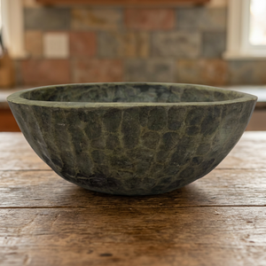 Grand bol en bois artisanal traditionnel, style rustique ancien, pour la décoration de cuisine et de maison, articles cadeaux IndianShelf India sculpté 5.00 - Product Image 3