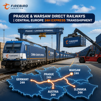 Transport ferroviaire Firebird Chine-Belgique FBA DDP – Tarif compétitif pour fret complet avec suivi