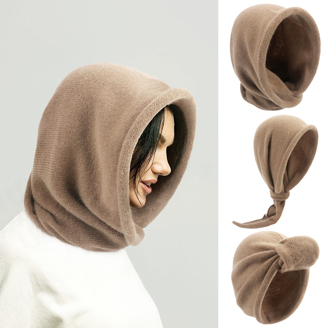 2024 New Style DIY Fluffy Winter Long Wool Cashmere Knit Cap Adult Wool Cashmere Hat Cap for Winter