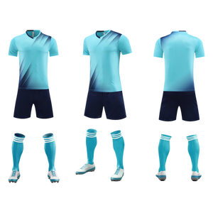 Neu gestaltetes Fußball trainings set Maßge schneiderte hochwertige blaue und schwarze Fußball trikots Polyester-Fußball trikot - Product Image 4