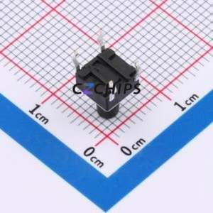 BX-TS-26-6685CJ Tactile Switch Through hole-4P,6x6mm Switch Single Pole Single Throw Round Button 2.6N Through Hole - Product Image 2