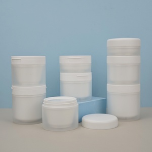 50g 100g Skin Care Frosted Cosmetic Jar Plastic PP Empty 4oz Body <b>Scrub</b> Jars Face Masks Containers with Spoon - Product Image 6