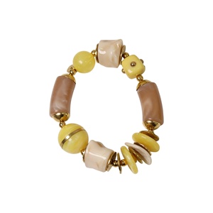 Fashion <b>Beaded</b> <b>Bracelet</b> 316L Stainless Steel PVD <b>Gold</b> Plating Sustainable Resistant - Product Image 1