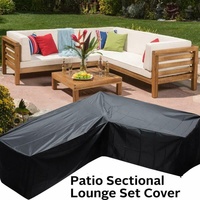 Vente directe d'usine, housse personnalisée, imperméable, anti-UV, housse de meubles d'extérieur, housse de canapé en forme de L pour patio