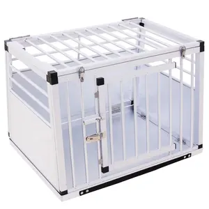 Köpek seyahat kafes toptan alüminyum taşınabilir hafif köpek seyahat kafes katlanabilir evcil taşıma fabrika çok boyutu seyahat kafes - Product Image 1