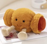 Jouet à mâcher en peluche de coton écologique en forme de pain, jouet doux et rembourré pour chats, poupée en forme de bretzel long, coussin mignon