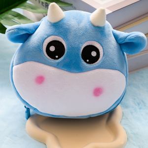 Benutzer definierte tragbare Plüsch Tier Kalb faltbare stabile 2-in-1-Augenmaske für Geschäfts reisen - Product Image 4