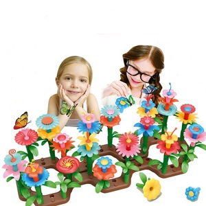 Juguetes de Bloques para Niñas, Juego de Ensamblaje de Flores, Juguetes Apilables, <span class=keywords><strong>Juegos</strong></span> de Construcción de Jardín de Mariposas y Flores DIY - Product Image 1