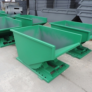 Nhiệm vụ nặng nề chất thải bền Tipping bỏ qua để bán thép kim loại Tự Đổ Phễu thu gom rác tới hạn Thùng nhà sản xuất - Product Image 4