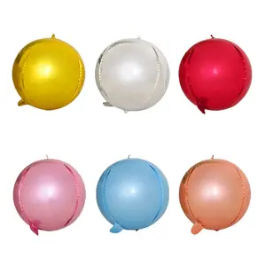 Оптовая продажа 10 дюймов воздушный шарик из фольги в форме гелия 4d круглый вечеринок алюминиевый Globos Al Por Mayo