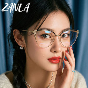 Montature per Occhiali da Vista a Forma di Occhio di Gatto per Ragazze, Nuovi Design 2026, Occhiali Anti Luce Blu per Donne, Occhiali Eleganti con Decorazioni in Diamante - Product Image 3