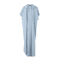 Nouvelle robe de plage zippée à bouton unique de style européen et américain, chemisier ample d'été, haut de bikini décontracté anti-UV