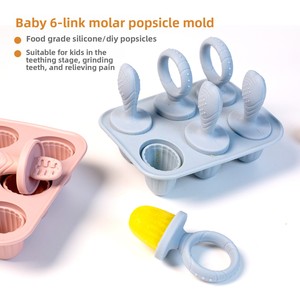 2025 Hot Bán xách tay New Silicone bé <span class=keywords><strong>Ice</strong></span> <span class=keywords><strong>Cream</strong></span> Popsicle khuôn đông lạnh Popsicle, bánh khuôn với Stick DIY - Product Image 3