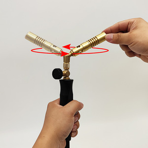 Antorcha Mapp con cabezal angular chapado en cobre, interruptor giratorio, antorcha de soldadura de gas mixto para reparación de refrigeración - Product Image 1
