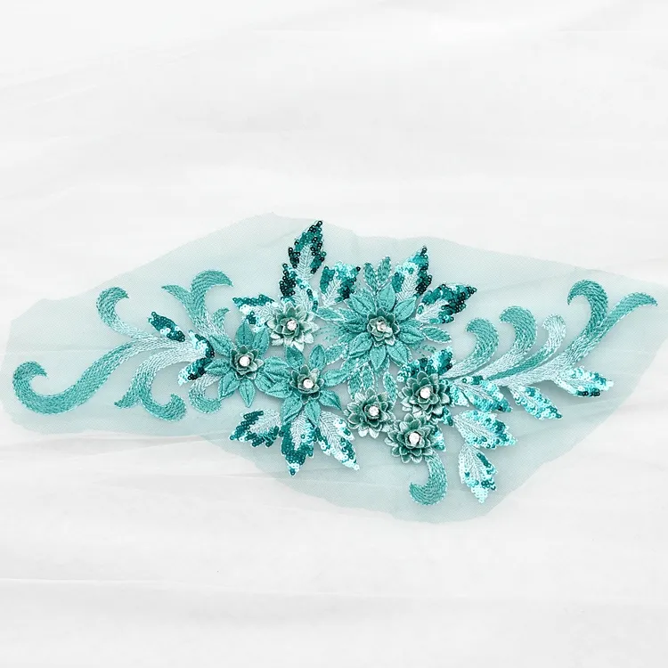 Tissu en dentelle perlée cristal 3d, 1 pièce, étoffe populaire pour robe de mariée, perles et cristaux