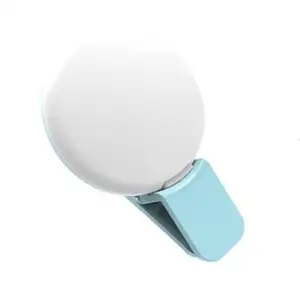 Mini q mobile phone led selfie ring light clip on usb rechargeable circle small make up led ring light for phone