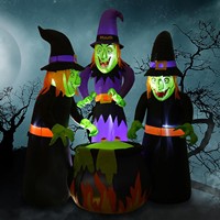 Nouvel Arrivage Transfrontalier : Ballon Gonflable Sorcière d'Halloween Imprimé UV pour Décorations de Fête et Accessoires de Décoration de Jardin/Événement