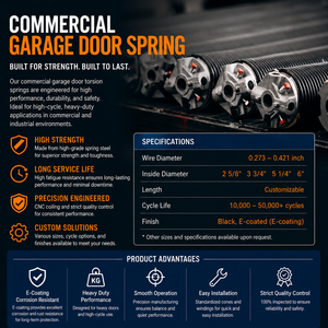 VTS GD-TS Industrial Helical Coil Torsion <b>Spring</b> Cylinder 90 Lb Steel 144 Inch Extended Length Left Right Hand Garage <b>Door</b> - Product Image 4