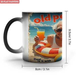 Taza de Café Mágica de Cerámica Negra Esmerilada de 11 oz con Foto Personalizada Sensible al Calor - Product Image 1