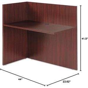 Alera Valencia Mostrador de Recepción Reversible de Caoba con Luz LED de 44 x 23-5/8 x 41-1/2 Pulgadas para Clínica, Consultorio Dental, Gimnasio - Product Image 2