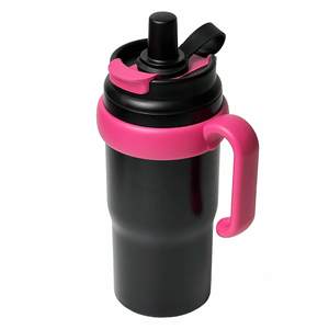 Gobelet isotherme personnalisé Big Mac pour café glacé, en acier inoxydable 316, avec poignée, portable pour voiture, avec paille, 750 ml, avec logo personnalisé, design moderne - Product Image 5