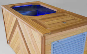 Hachillspa Cedar lạnh Plunge 304 SS Ice bồn tắm nhiệt độ 0 độ C 32 độ <span class=keywords><strong>Fahrenheit</strong></span> ngoài trời lạnh Xô đá - Product Image 3