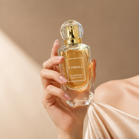 Flacon de parfum haut de gamme en verre transparent facetté 30ml 50ml pour femmes avec logo personnalisé et emballage cadeau