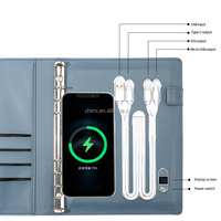 Ordinateur portable intelligent A5 de qualité supérieure avec logo personnalisé Batterie externe de charge sans fil 8000mAh avec port USB Idéal pour les cadeaux d'affaires au bureau