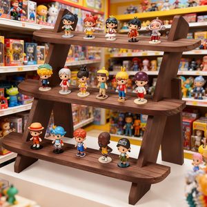 Wooden Plant Rack Three Layer Brown Multi Tier <b>Shelf</b> For Home <b>Desktop</b> Storage Organization Kitchen Display Stand - Product Image 2