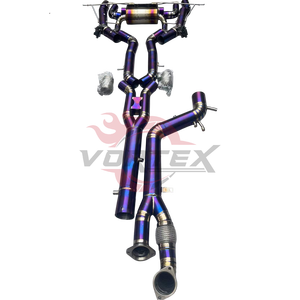 Système d'échappement Catback à soupapes en alliage de titane Vortex Grade 5 pour M2 G87 3.0T, finition bleu brûlé, haute performance, soudé TIG - Product Image 2