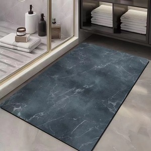 Alfombrilla de baño antideslizante de primera calidad, alfombrilla de ducha con textura de piedra de diatomita de secado rápido para Baño - Product Image 4