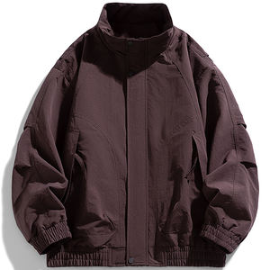 Doudoune à col montant 2026, veste chaude en duvet avec fermeture boutonnée de couleur unie pour homme - Product Image 3