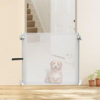 Barrière de sécurité rétractable en PVC durable pour animaux domestiques, barrière en maille réglable pour chiens, chats et petits animaux, escaliers et portes