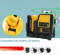 Niveau laser 3D à 12 lignes, faisceau vert, auto-nivelant, rechargeable, pour projets de rénovation à domicile