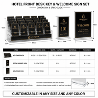 Support de cartes-clés en acrylique usiné CNC sur mesure, panneau de numéro de chambre, panneau de bienvenue, présentoir d'hôtel, prototypage rapide en Chine
