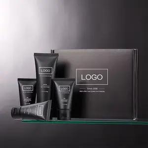 Produtos de marca própria para cuidados com a pele masculina, reparo orgânico vegano hidratante, acne anti-idade, conjunto coreano para cuidados com a pele para homens