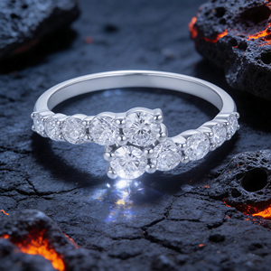 Anillo de compromiso de oro macizo de 10K/14K/18K con diamante CVD cultivado en laboratorio IGI, chapado en oro de 14K, para hombre y mujer, ideal para fiestas. - Product Image 3